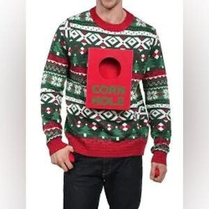 Tipsy Elves Cornhole Game Ugly Christmas Sweater size Large